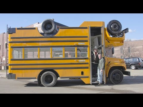 Topsy Turvy Bus | ‘The Mutant Brothers’ Build Wacky Upside-Down Vehicle