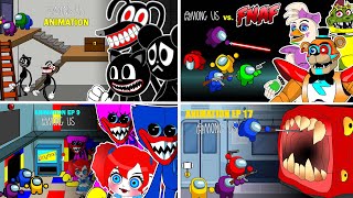 Among Us COLLECTION vs Team Cartoon Cat, Team Poppy Playtime, Team FNAF Security Breach, Train Eater