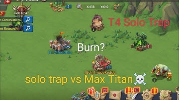 Lords Mobile ||Testing My New T4 solo trap Vs Titan☠️|#igg #lordsmobile#f2p#solotraplordsmobile
