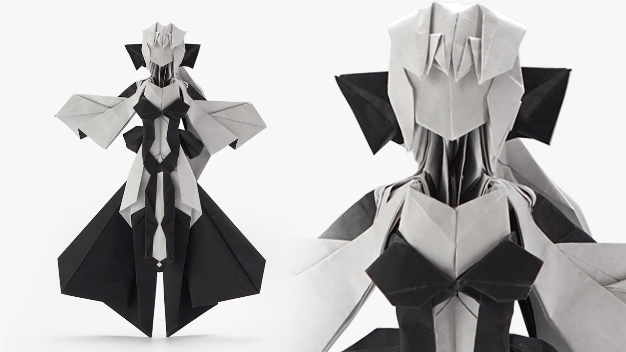Origami】How to fold a Morgan from a piece of paper FGO - YouTube