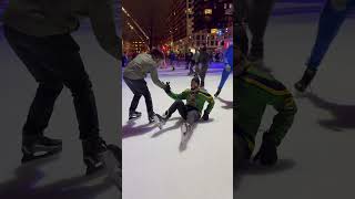 How NOT to fall on ice 🥶😱 #iceskating #tips #shorts