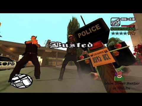GTA Sa CJ Gets Busted 