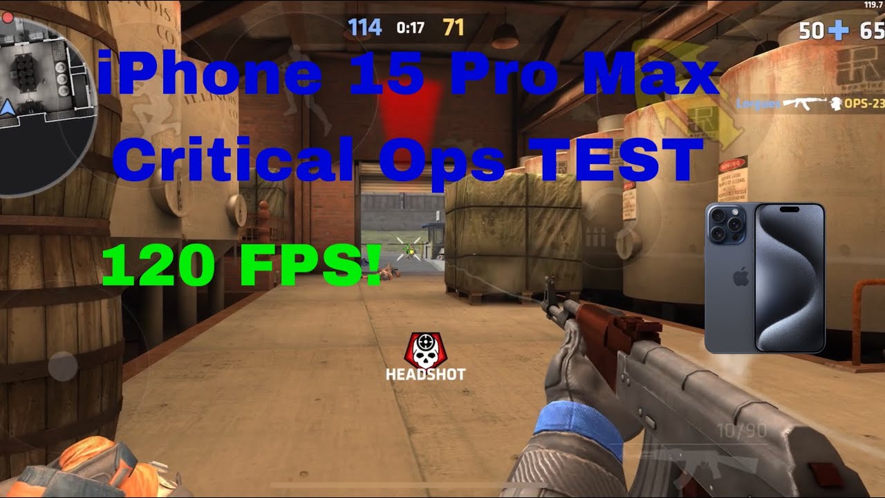 iPhone 15 Pro Max Critical Ops TEST!! MAX GRAPHIC 120 FPS!