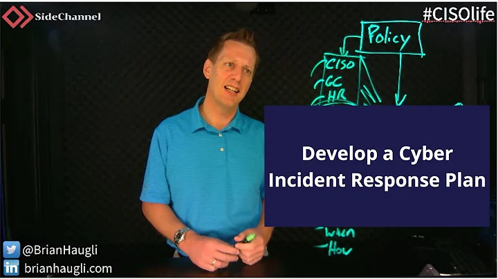 Developing a Cyber Incident Response Plan | IRP | Cyber Policy Creation #CISOlife