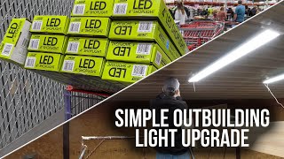 Complete Shop Lighting Upgrade - Slivka Farm Vlog
