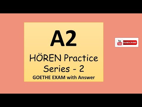 Hören A2 |Practice Series 2 | listening A2 | Goethe Exam