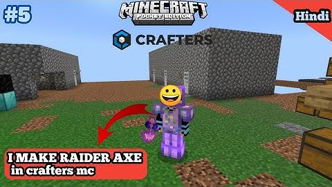I unlock raider axe in craftersmc skyblock || #mcpe #minecraft #craftersmc