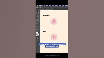 Draw a flower in Adobe Illustrator #tutorial #adobeillustrator #illustratortips