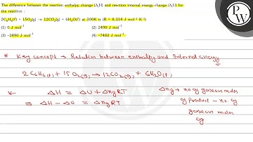 The difference between the reaction enthalpy change \( \left(\Delta...