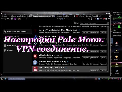 54 Настройки Pale Moon. VPN соединение.