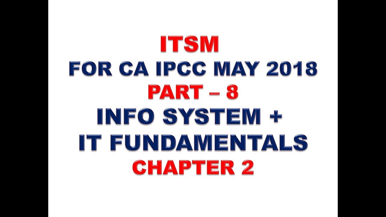 ITSM - IT FOR CA IPCC MAY 2018 22