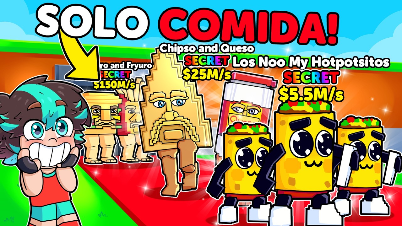 $0 a $100 TRILLONES con BRAINROTS DE COMIDA en Steal a Brainrot!😱🍔🍟