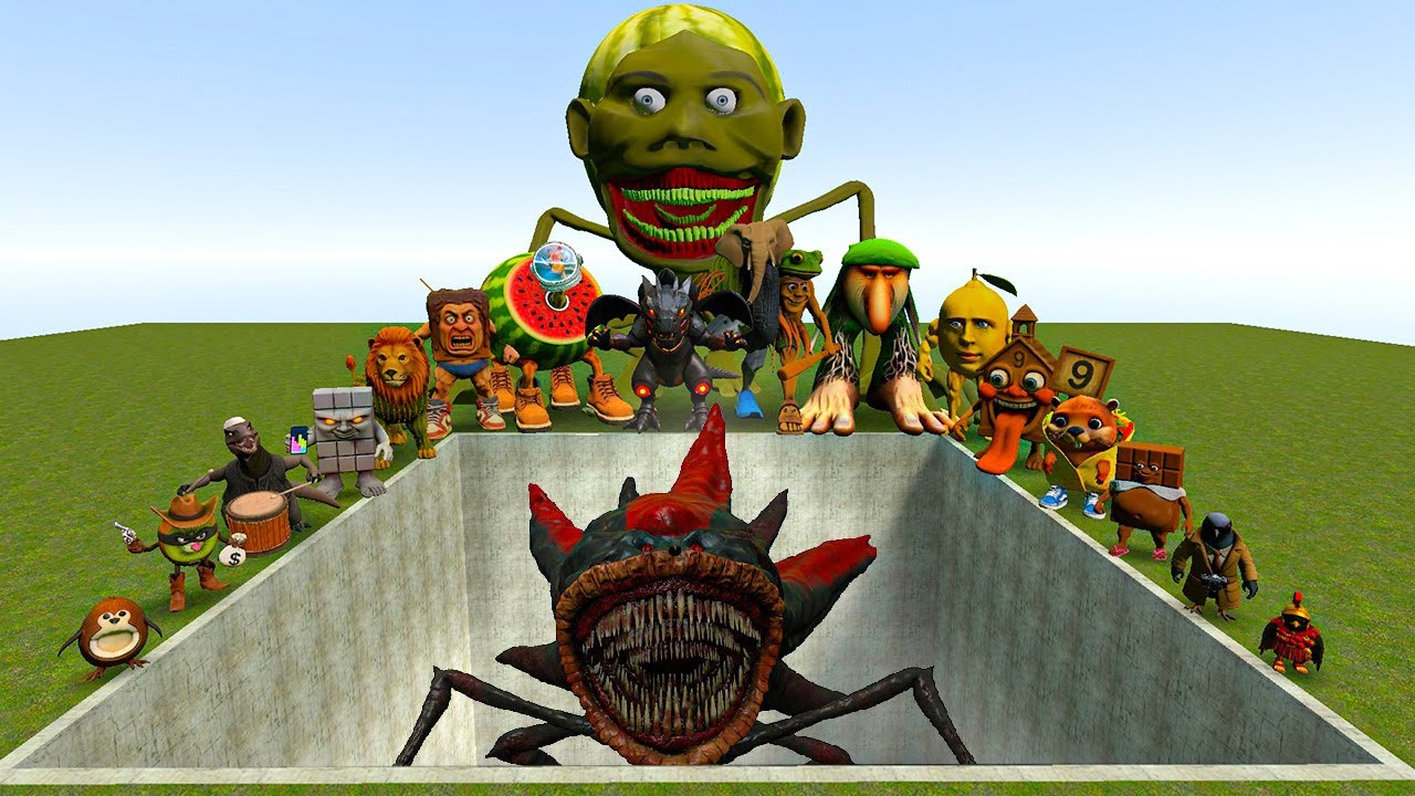 ALL NEW ITALIAN AI BRAINROT MEMES VS THE GIANT PIT WITH SONIC SHADOW TAPES CURSED! - Garry's Mod