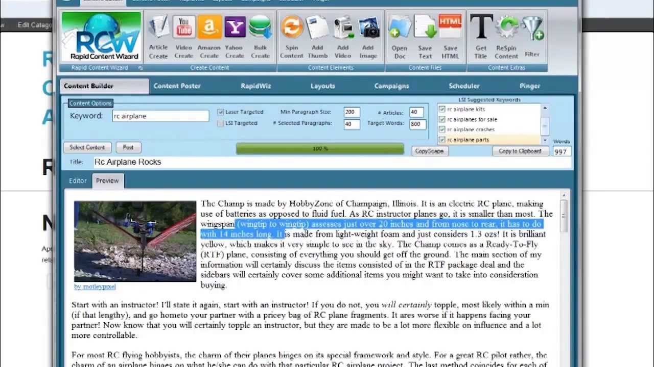 Rapid Content Wizard Review and Demo - Get The Best Bonus ($633.00 Value)!