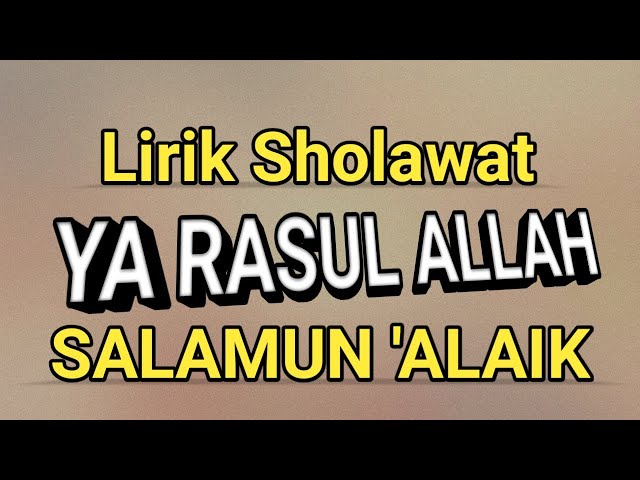 LAGU ISLAMI [Sholawat-Ya Rasulallah Salamun 'Alaik] By Nova Winda - Cover Video+Lirik class=