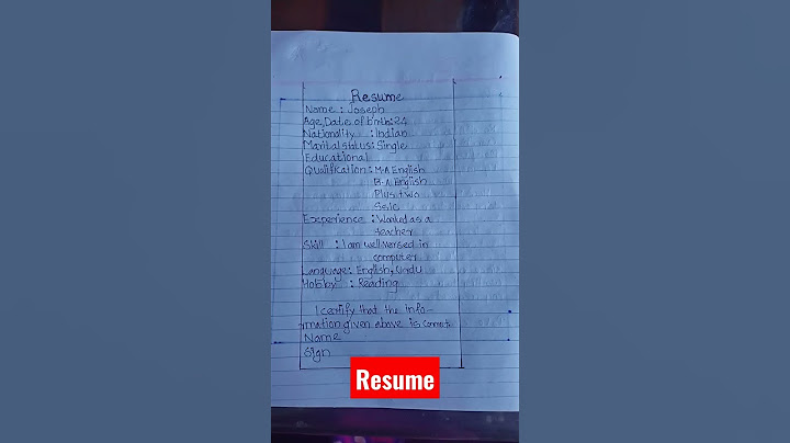 resume model | model of resume | plus two english exam important question