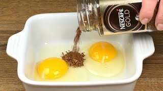 Whisk 2 eggs with coffee! You will be surprised! Only 10 minutes, no flour or gelatin!