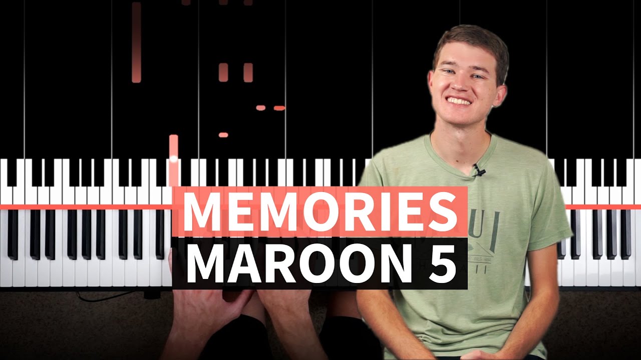Memories - Maroon 5 - EASY PIANO TUTORIAL (accompaniment)