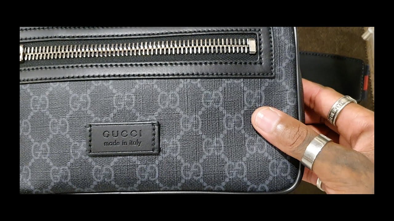 gucci fanny pack writing