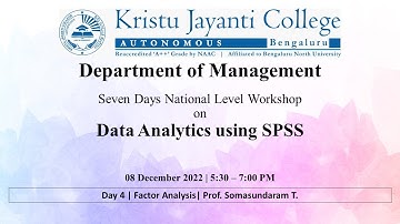 Data Analytics using SPSS Day 4: Factor Analysis