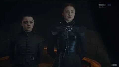 Game of Thrones S08E04 Jon shares his secret with Stark sisters