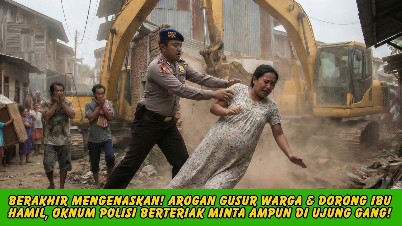 KARMA INSTAN! Oknum Polisi Dorong Ibu Hamil, Langsung Pucat Pasi Melihat Pria Ransel Lusuh Ini!