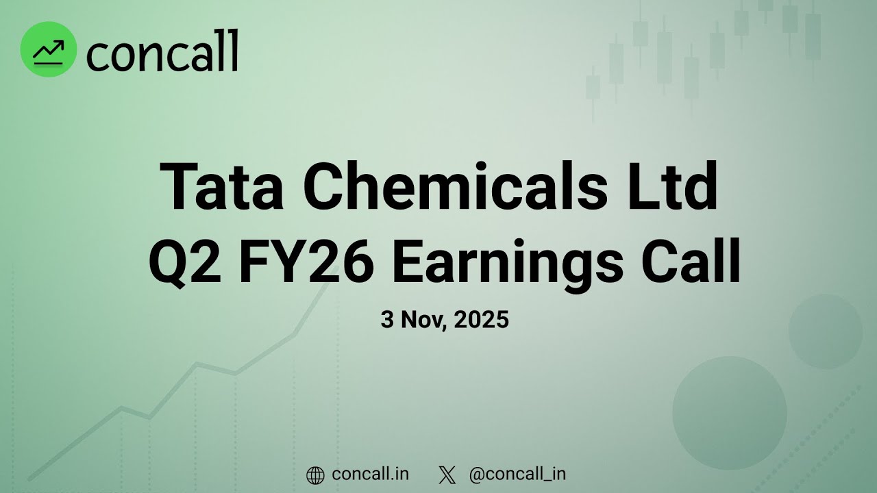 Tata Chemicals Ltd Q2 FY26 Earnings Conference Call  | concall.in