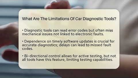 What Are The Limitations Of Car Diagnostic Tools? - Talking Tech Trends