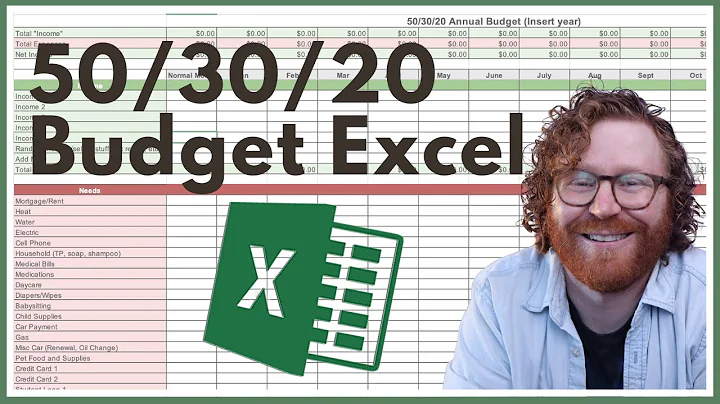 50/30/20 Budget in Excel: Step by Step Tutorial to Make a Budget Spreadsheet in Excel