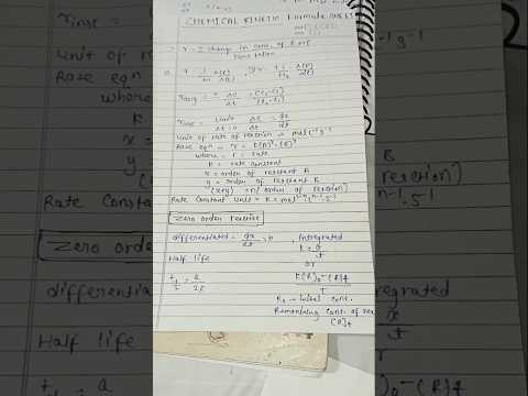 chemical kinetics  fromupa sheet #short #study #motivation