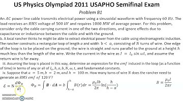 US Physics Olympiad 2011. USAPHO Semifinal  Solution for problem B1. Electromagnetic Induction
