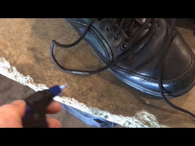 Repairing Shoe Lace End With Superglue 