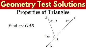 TEST SOLUTIONS: Properties of Triangles