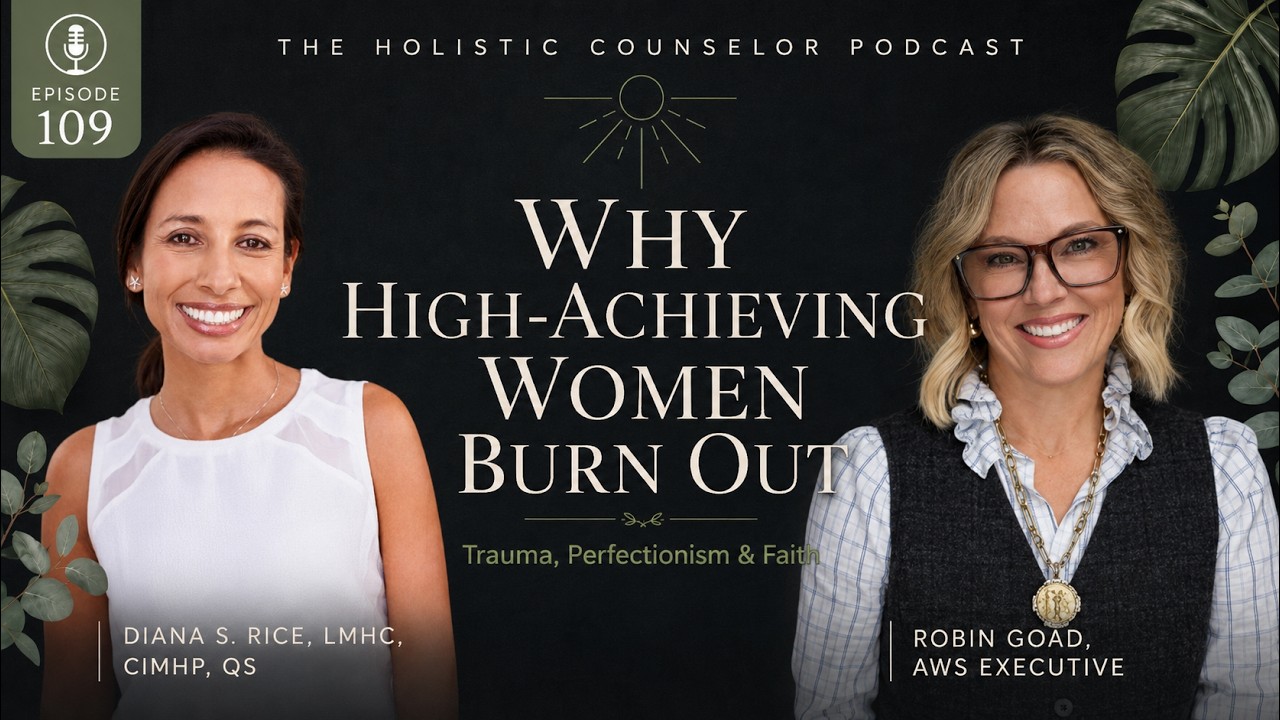 Episode 109 artwork: Church Hurt, Religious Trauma & High-Achieving Christian Women: Healing Perfectionism & Burnout in Leadership | Robin Goad, Author & AWS Executive