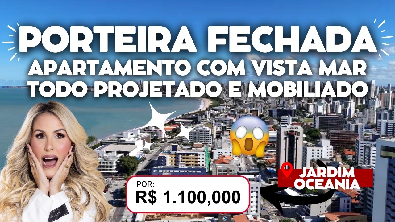 APARTAMENTO VISTA MAR TODO PROJETADO E MOBILIADO (PORTEIRA FECHADA) NO BAIRRO DO JARDIM OCEANIA
