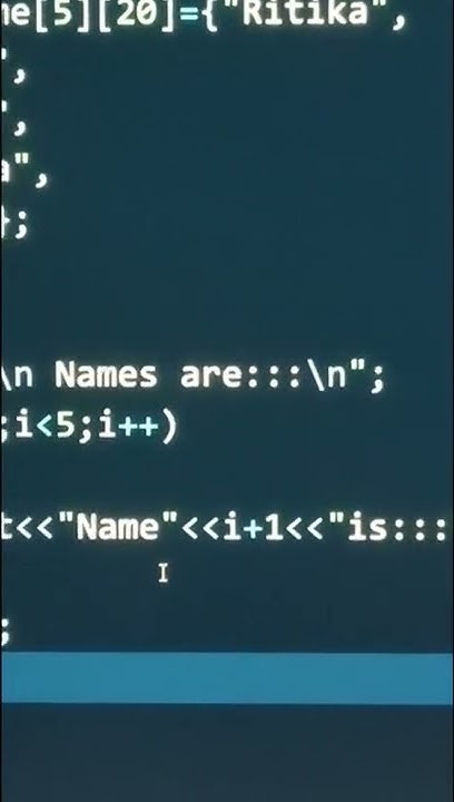 Array of Strings in C++🗺️🗺️🗺️ - YouTube