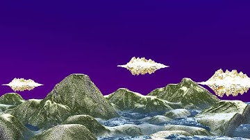 Terrain Scene With Floating Islands