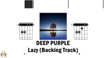 DEEP PURPLE Lazy • Backing Track | Scrolling Guitar Chords & Lyrics