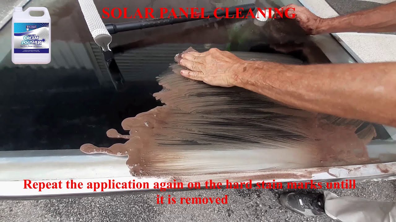 Solar Panel Cleaning Demo-Cream Polisher(SM3001) - YouTube