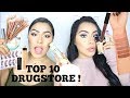TOP 10 BEST DRUGSTORE MAKEUP PRODUCTS!