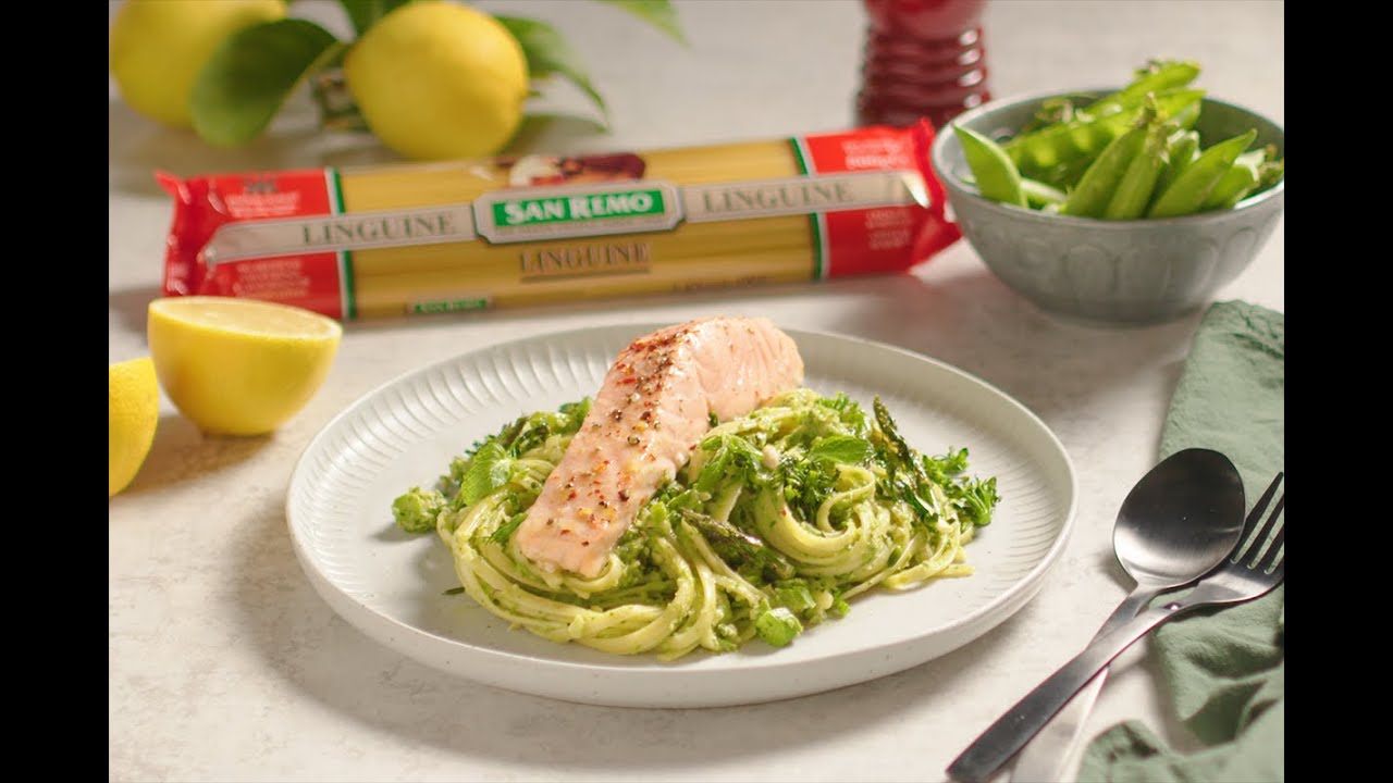 Linguine with Green Pea Pesto | SanRemoPasta