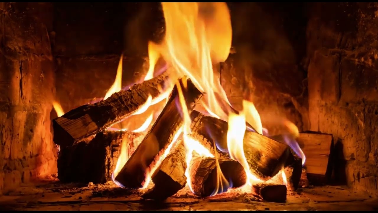 🔥 Cozy Fireplace at Night | Relaxing Fire Sounds for Deep Sleep & Stress Relief