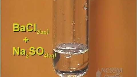 Double Displacement Sodium Sulfate and Barium Chloride