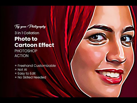 Photo to Cartoon Photoshop Action, an Action Add-On by MRI STUDIO (Thumbnail 11 of 11)
