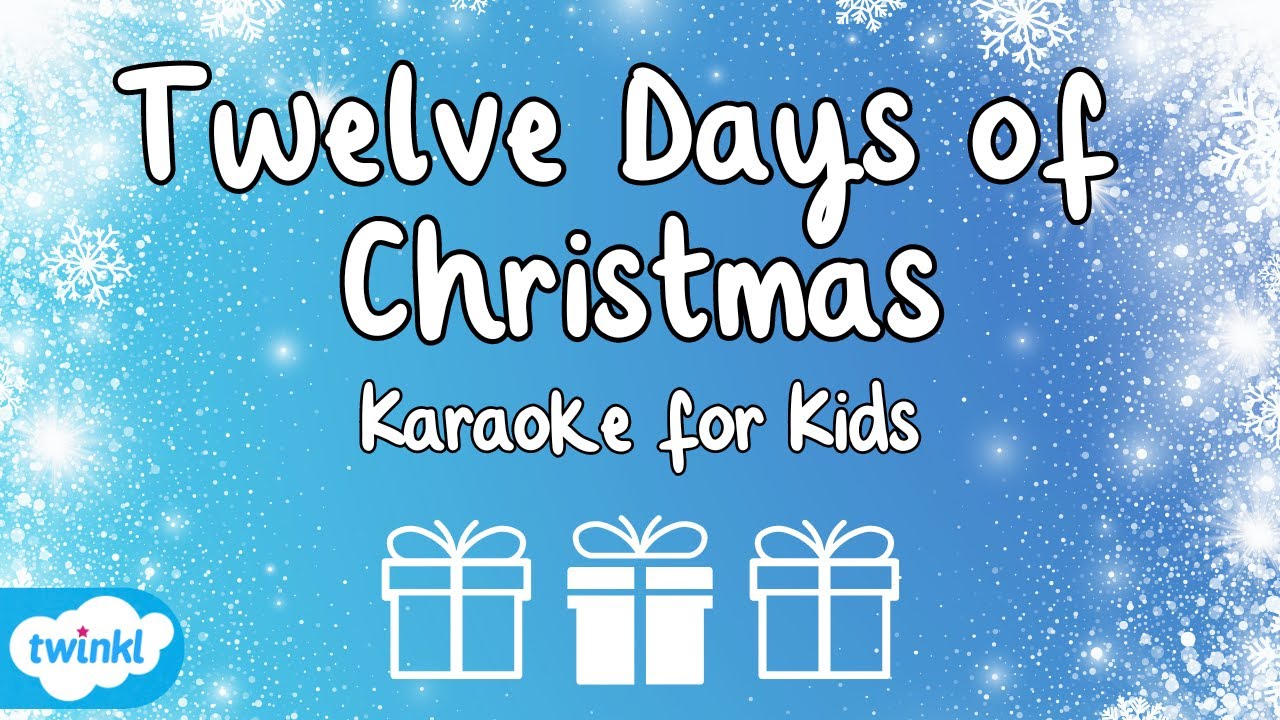 12 Days of Christmas Lyrics 🎁 Christmas Karaoke Songs for Kids 🎄🎅🎶