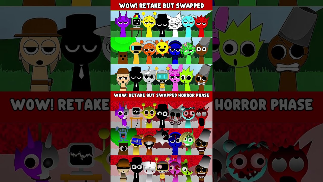 Wow New Retake Sprunki ROLES SWAP SHOCKING TRANSFORMATION VS HORROR PHASE