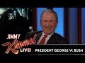 Jimmy kimmel asks president george w bush to reveal government secrets
