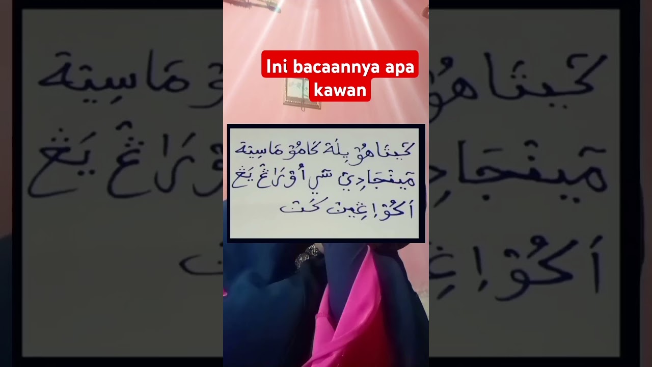 Menulis Arab melayu/ Arab gundul