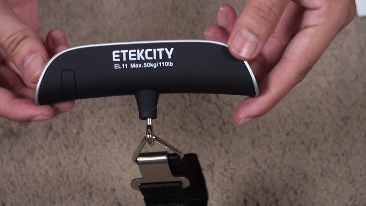 Etekcity Digital Hanging Luggage Scale 110 Pounds YouTube