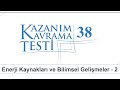 12. Sınıf (YENİ) Kimya Kazanım Kavrama Testi - 38 Enerji Kaynakları ve Bilimsel Gelişmeler - 2